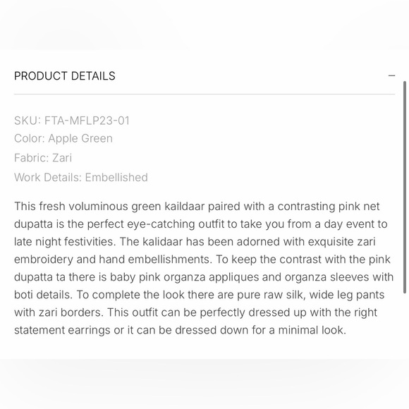 Farah Talib Aziz Green Outfit. *fixed price* - Picture 6 of 6